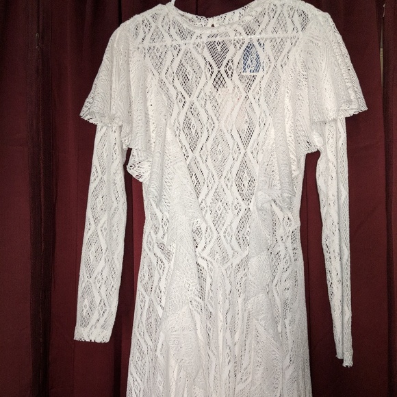 Free People Mock Neck Lace dress - Picture 3 of 7